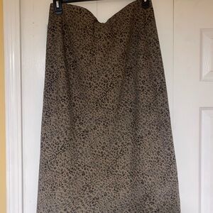 Cheetah Print Midi Skirt